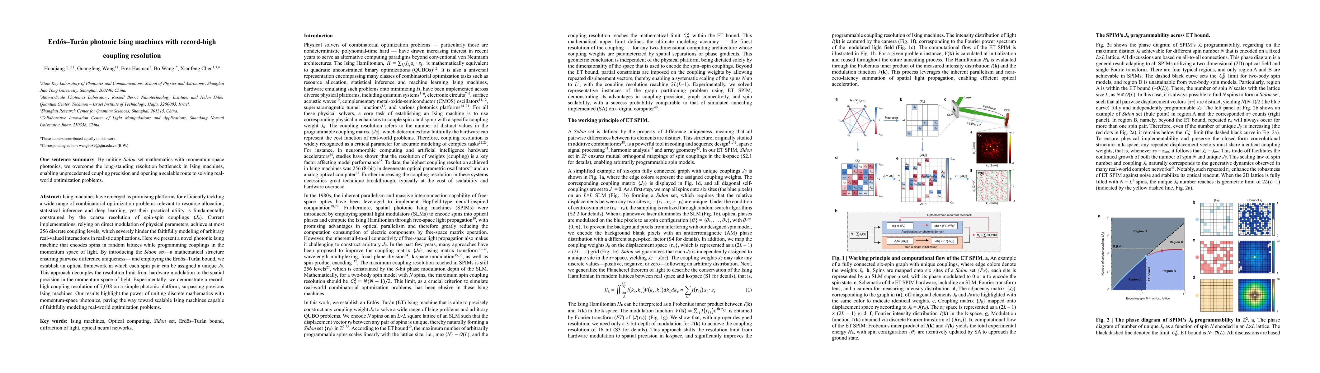 Thumbnail for Erdos-Turan photonic Ising machines with record-high coupling resolution