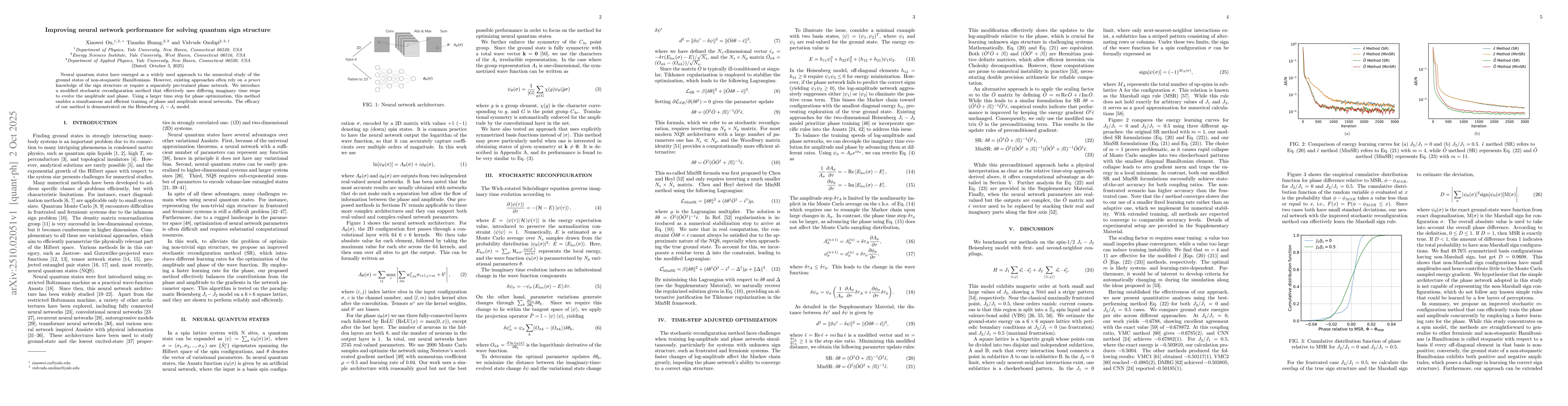 Thumbnail for Improving neural network performance for solving quantum sign structure
