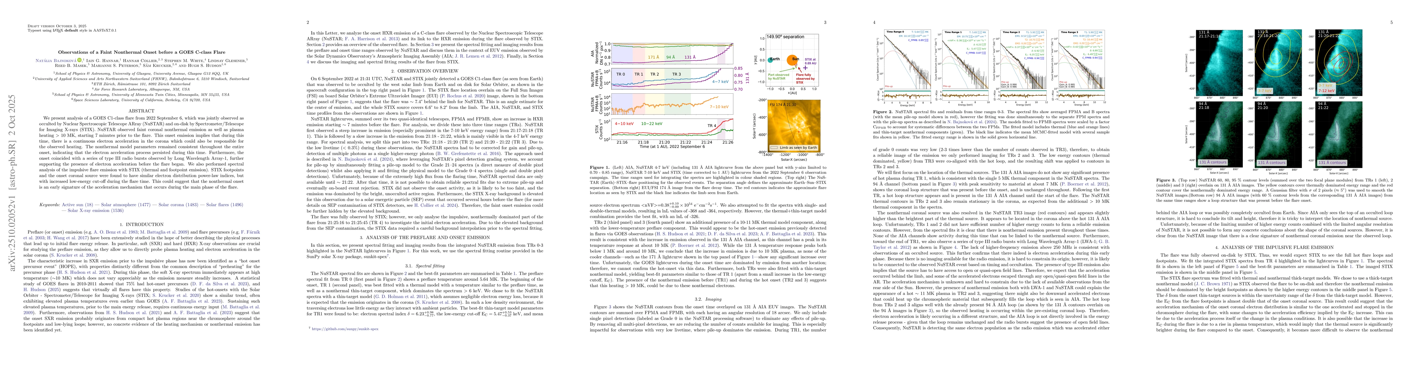 Thumbnail for Observations of a Faint Nonthermal Onset before a GOES C-class Flare