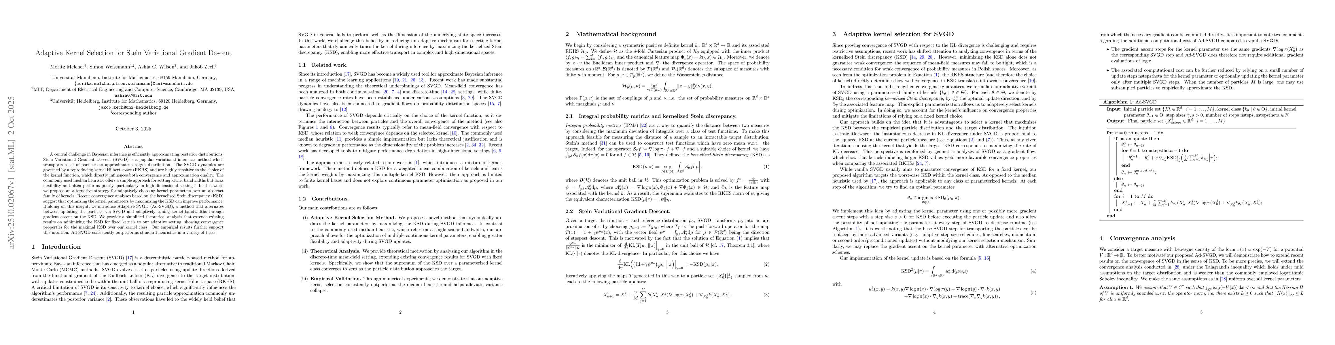 Thumbnail for Adaptive Kernel Selection for Stein Variational Gradient Descent