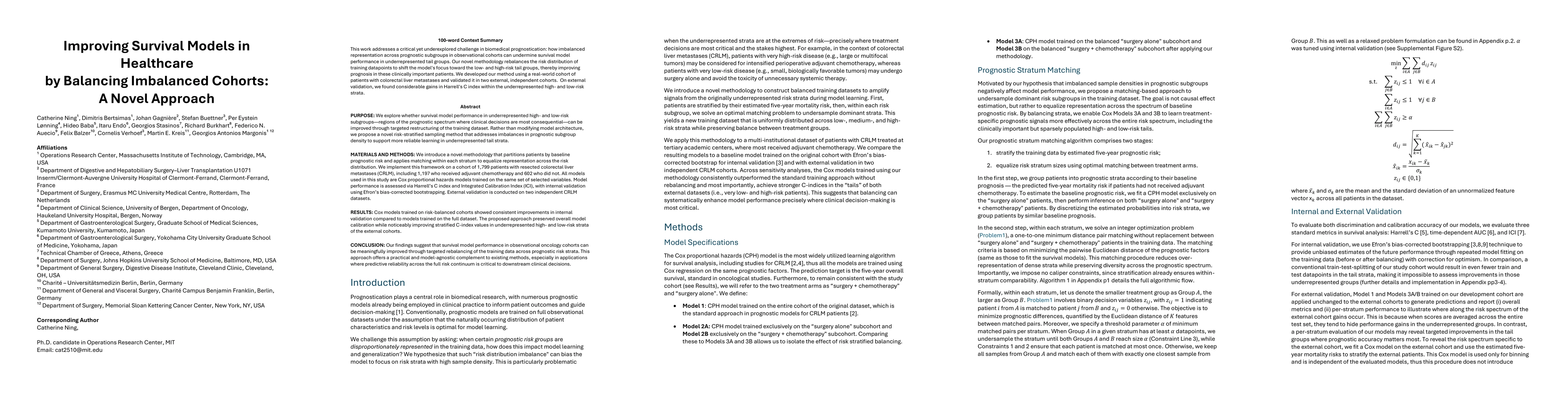 Thumbnail for Improving Survival Models in Healthcare by Balancing Imbalanced Cohorts:
  A Novel Approach