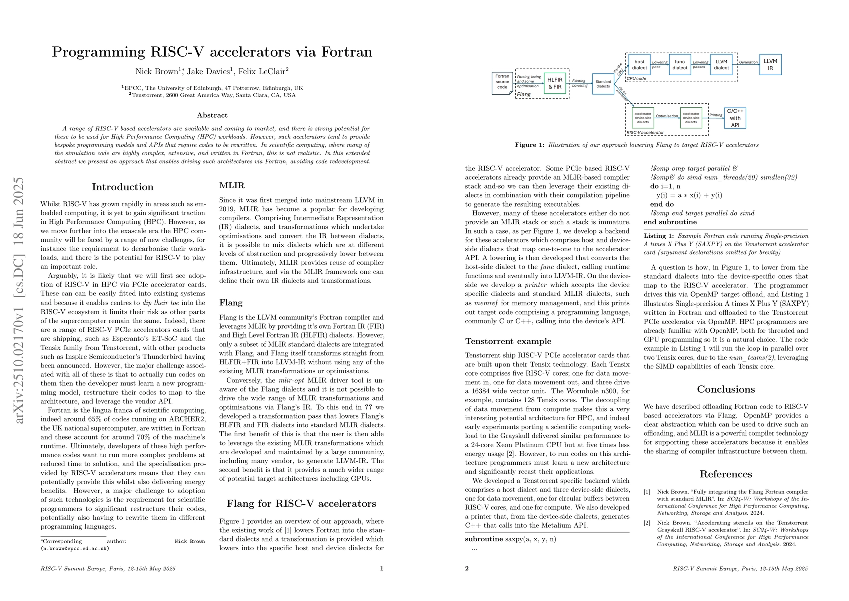 Thumbnail for Programming RISC-V accelerators via Fortran