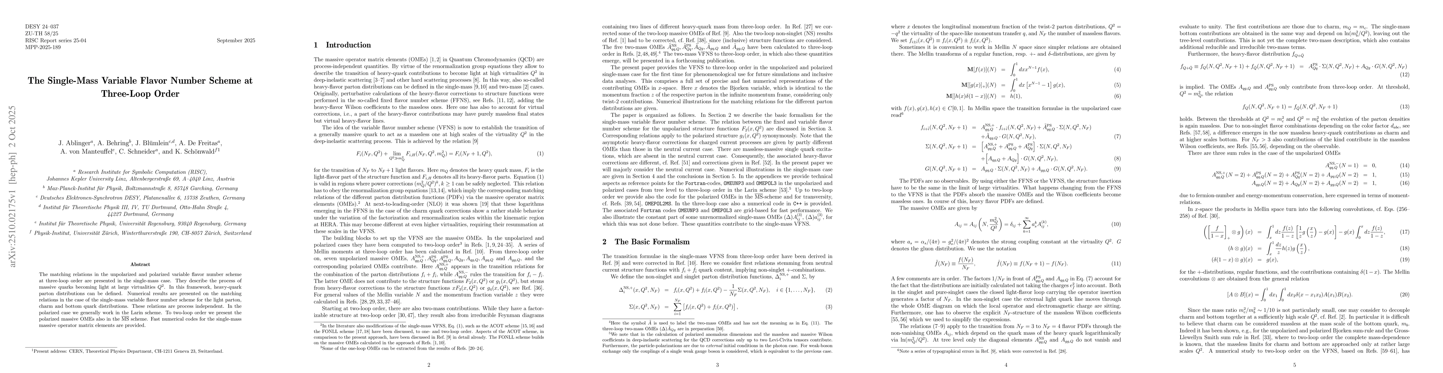 Thumbnail for The Single-Mass Variable Flavor Number Scheme at Three-Loop Order