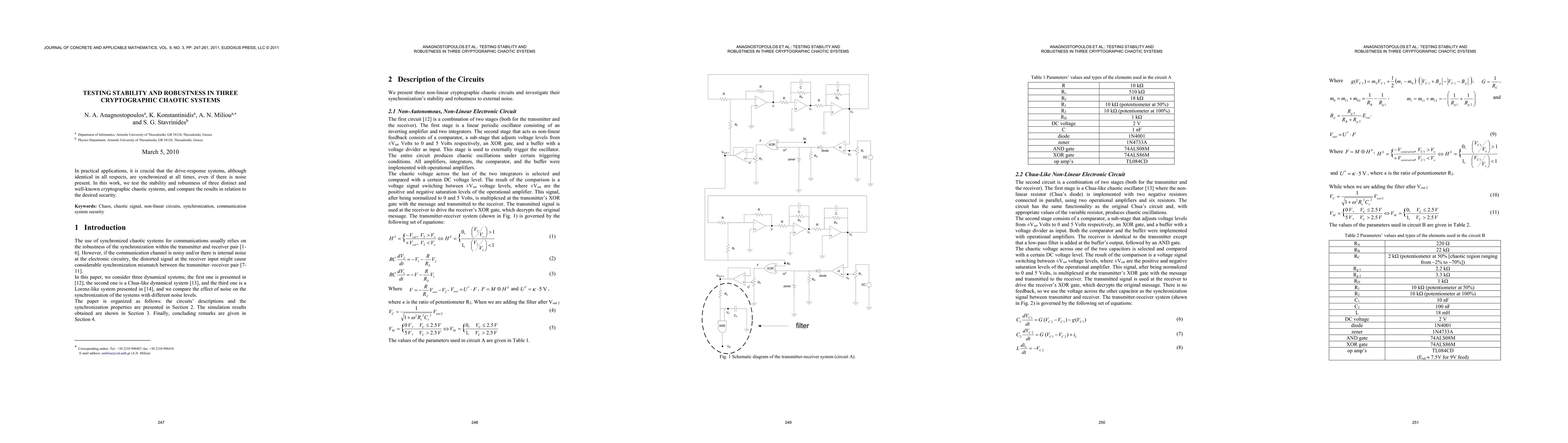 Thumbnail for Testing Stability and Robustness in Three Cryptographic Chaotic Systems