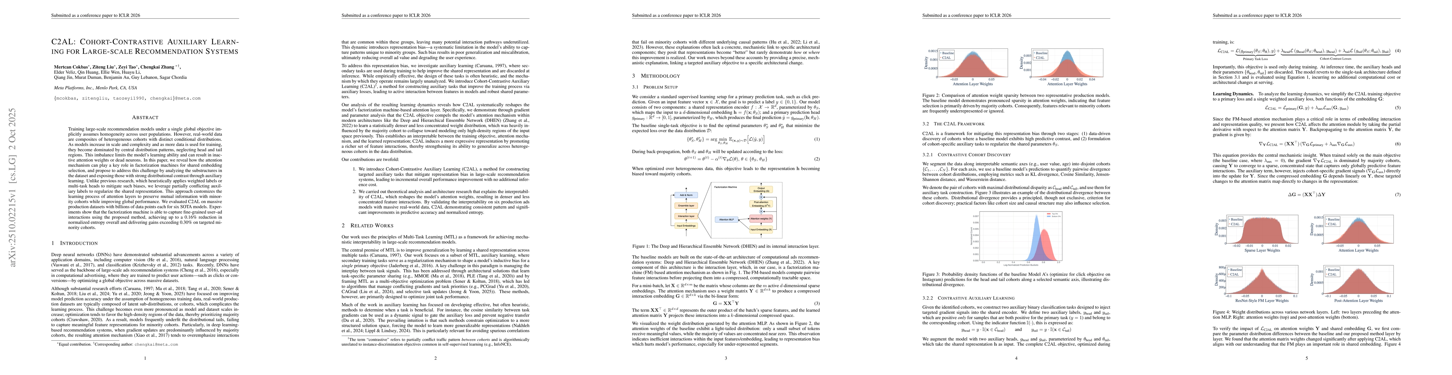 Thumbnail for C2AL: Cohort-Contrastive Auxiliary Learning for Large-scale
  Recommendation Systems