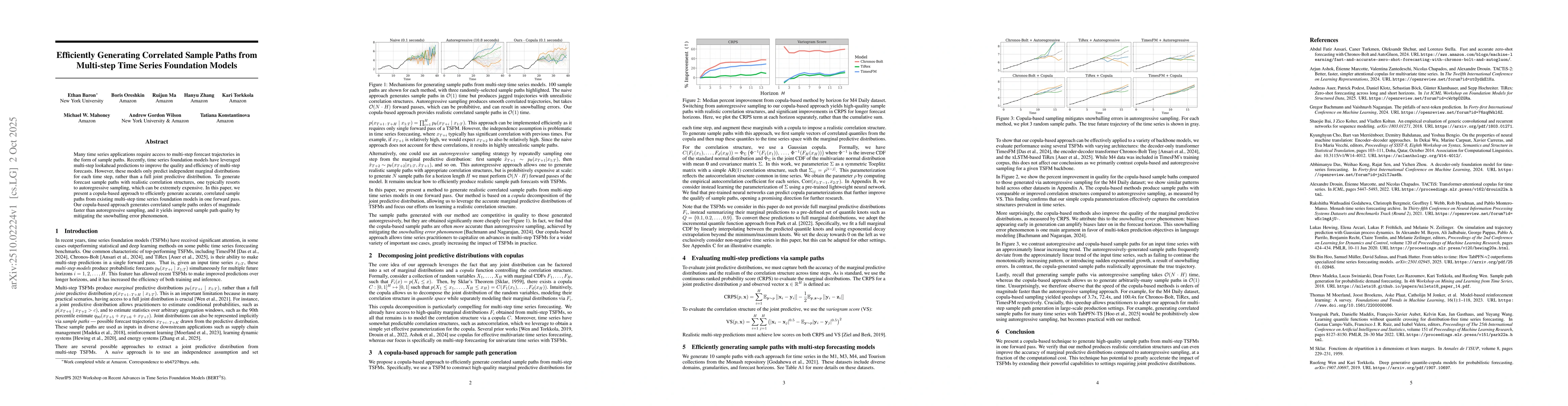 Thumbnail for Efficiently Generating Correlated Sample Paths from Multi-step Time
  Series Foundation Models