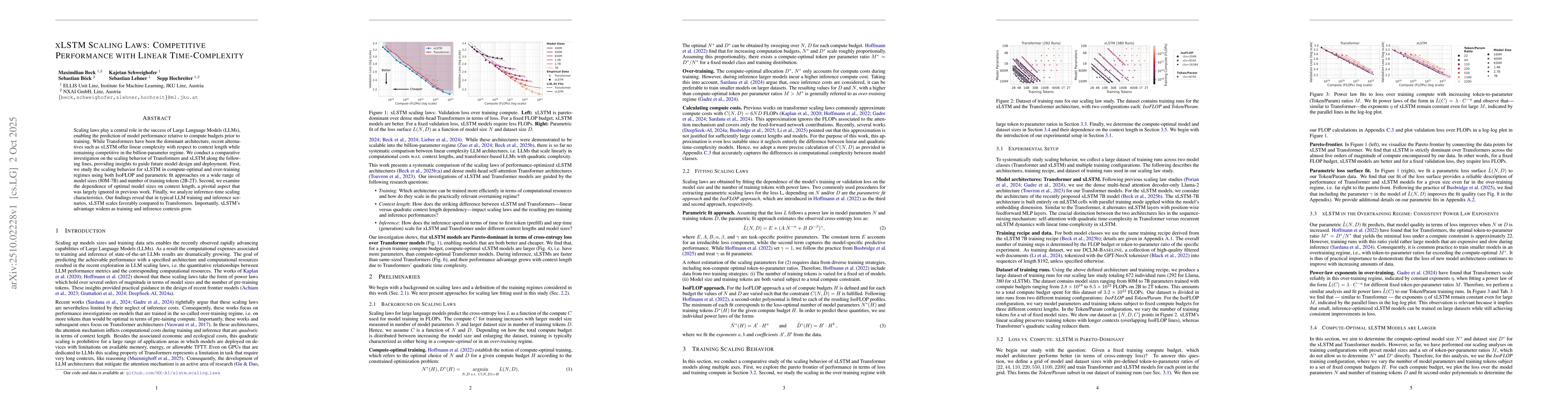 Thumbnail for xLSTM Scaling Laws: Competitive Performance with Linear Time-Complexity