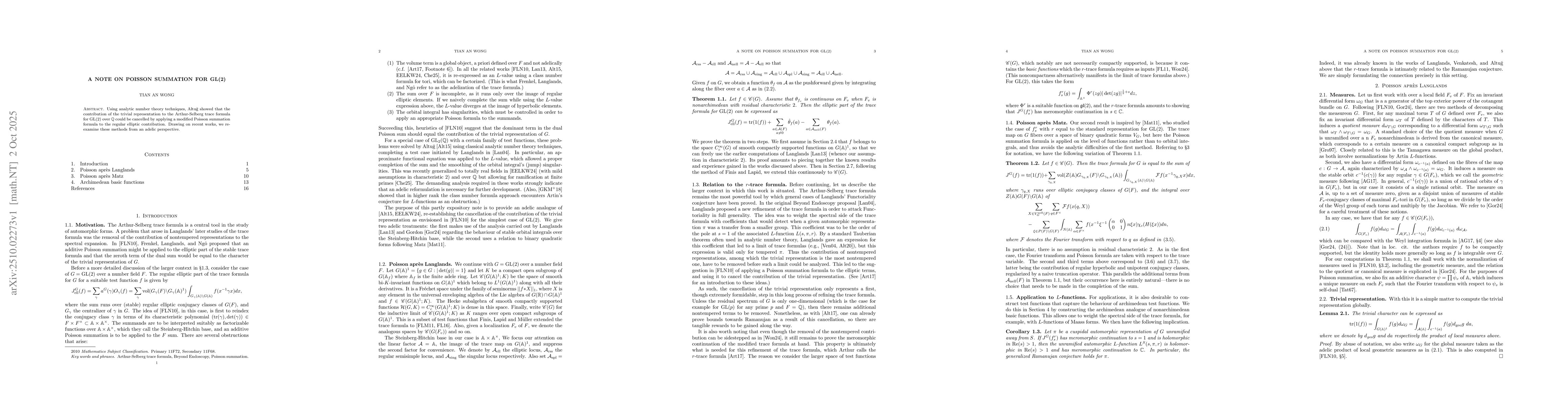 Thumbnail for A note on Poisson summation for GL(2)