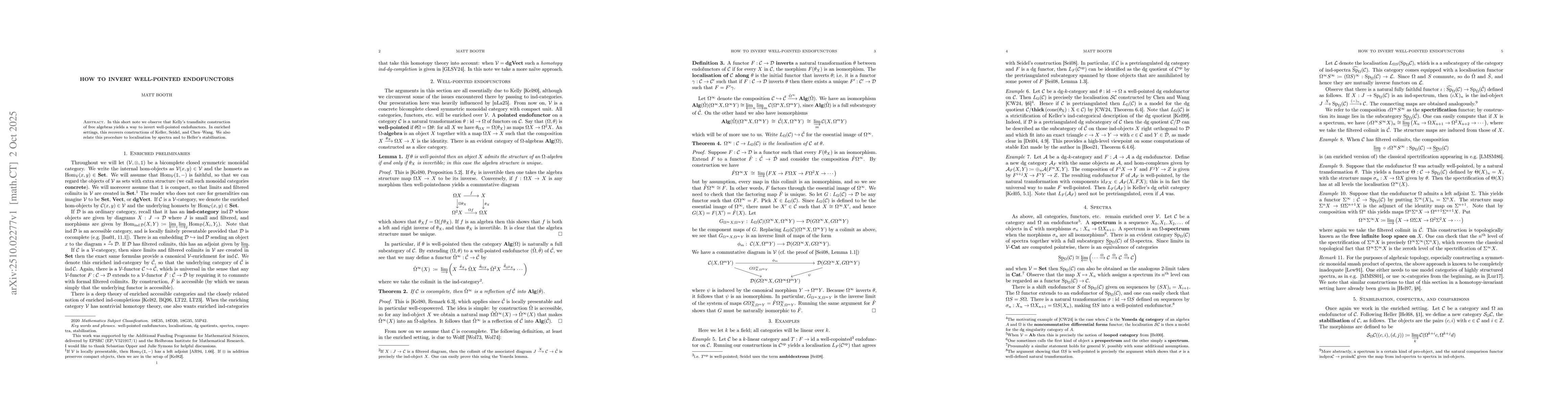 Thumbnail for How to invert well-pointed endofunctors