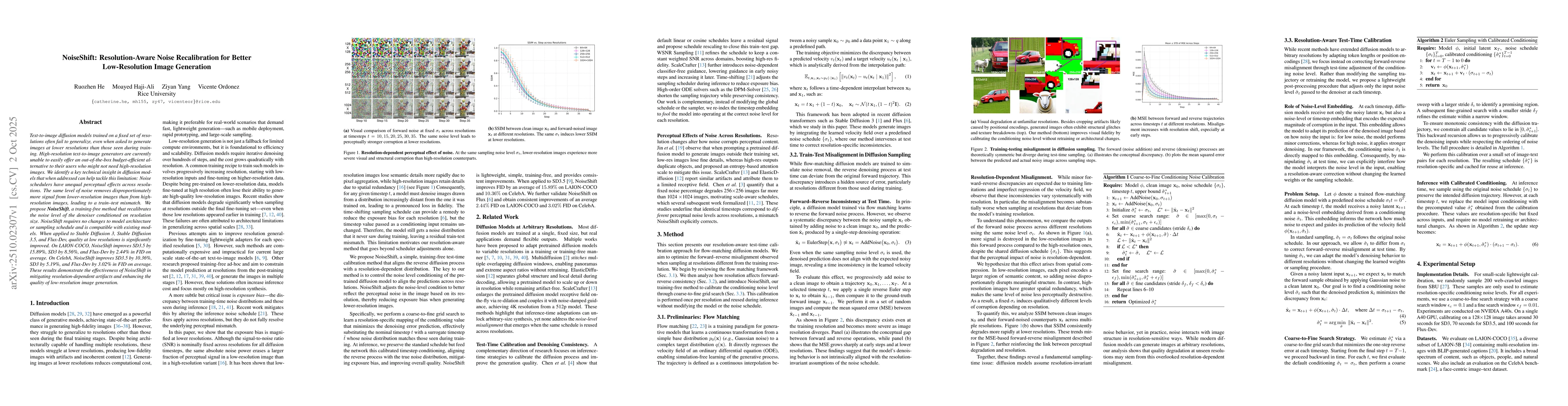 Thumbnail for NoiseShift: Resolution-Aware Noise Recalibration for Better
  Low-Resolution Image Generation