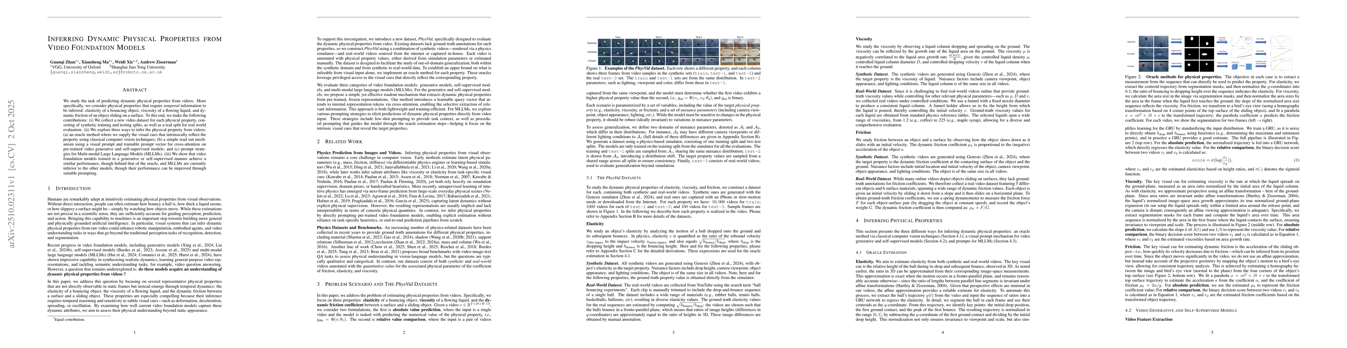 Thumbnail for Inferring Dynamic Physical Properties from Video Foundation Models