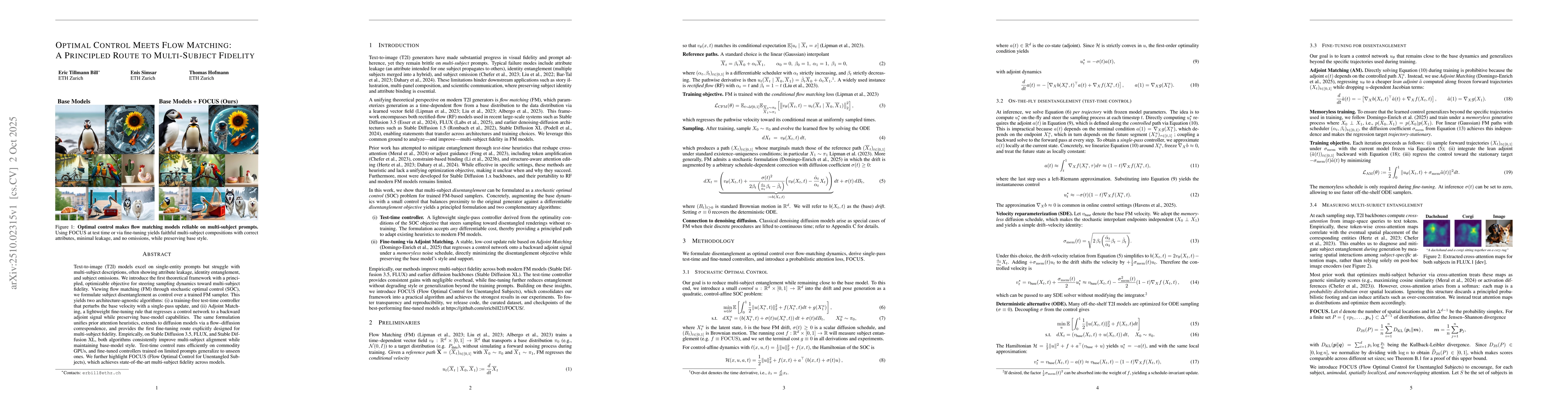 Thumbnail for Optimal Control Meets Flow Matching: A Principled Route to Multi-Subject
  Fidelity