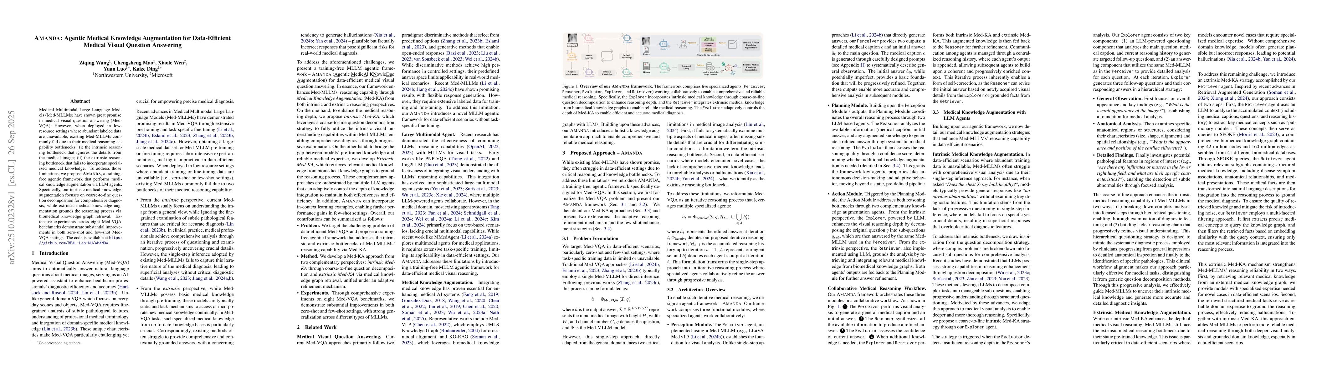 Thumbnail for AMANDA: Agentic Medical Knowledge Augmentation for Data-Efficient
  Medical Visual Question Answering