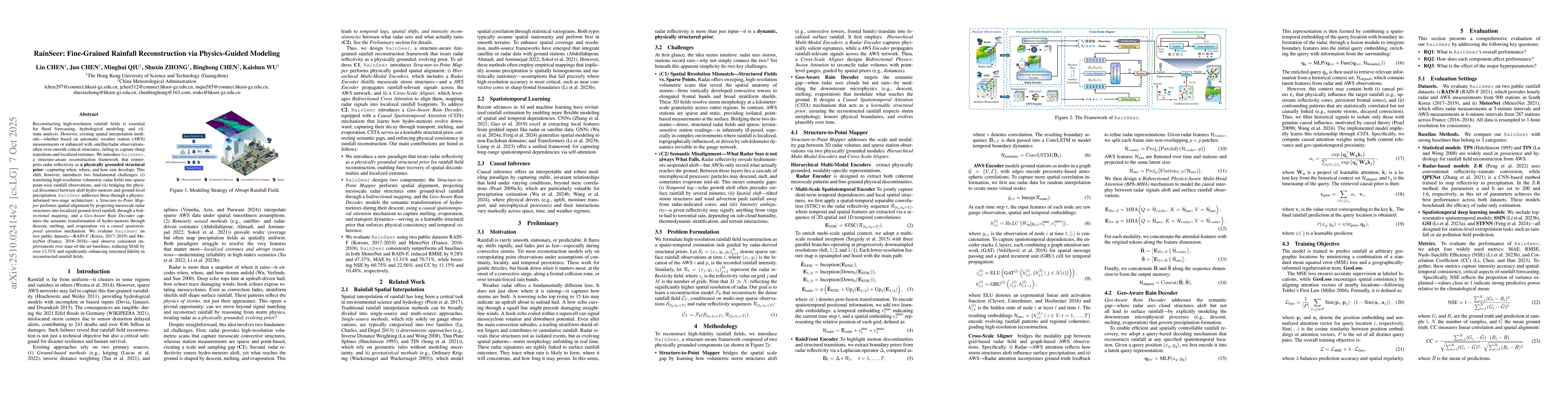 Thumbnail for RainSeer: Fine-Grained Rainfall Reconstruction via Physics-Guided
  Modeling