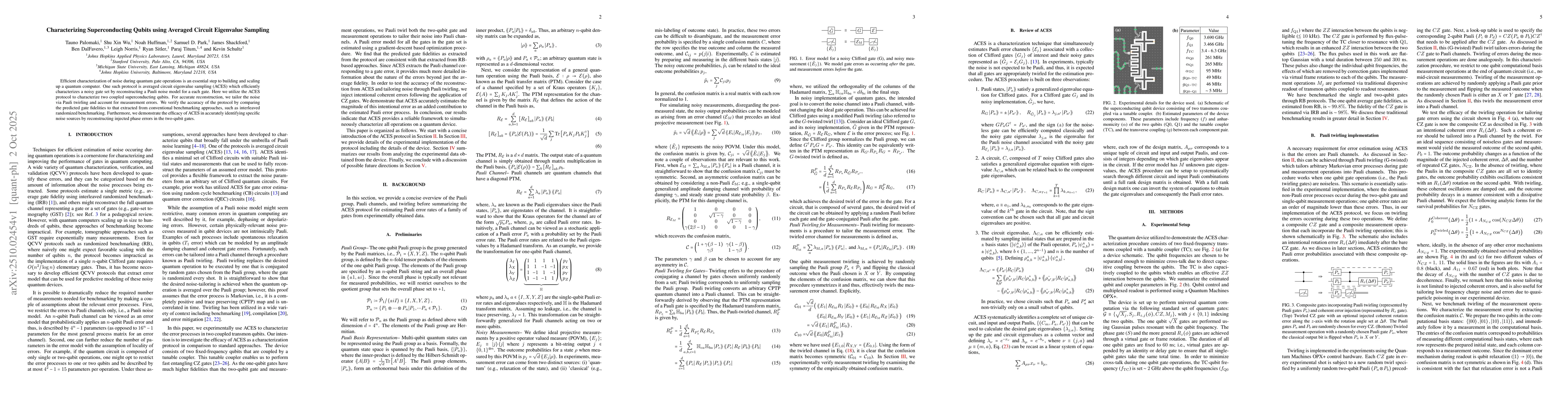 Thumbnail for Characterizing Superconducting Qubits using Averaged Circuit Eigenvalue
  Sampling