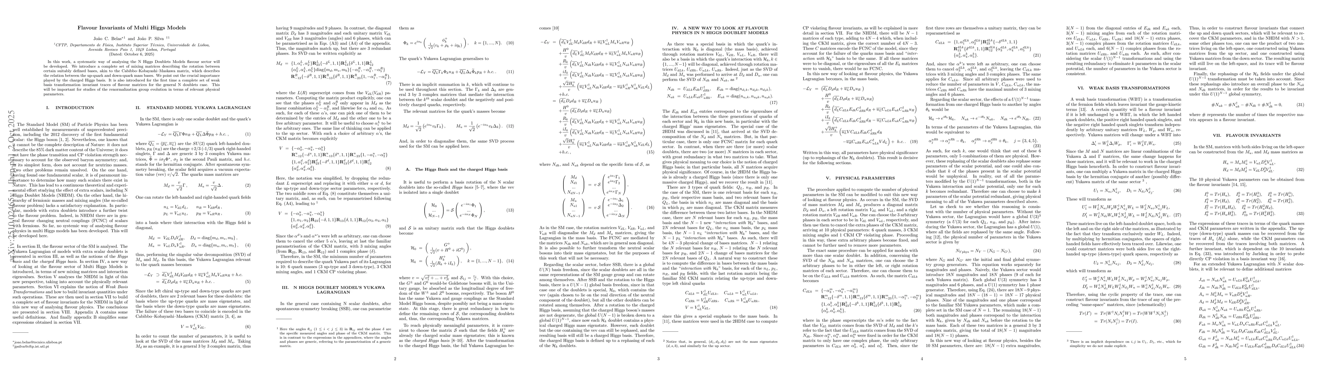 Thumbnail for Flavour Invariants of Multi Higgs Models