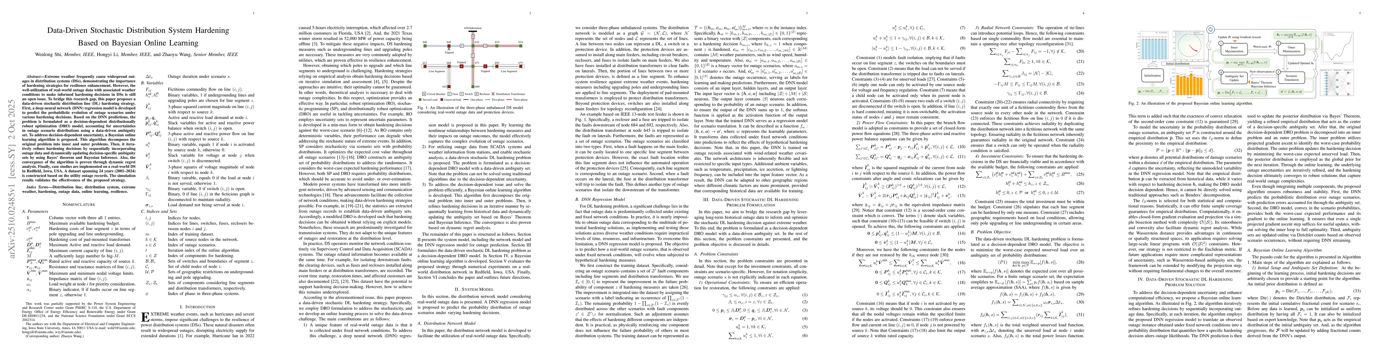 Thumbnail for Data-Driven Stochastic Distribution System Hardening Based on Bayesian
  Online Learning