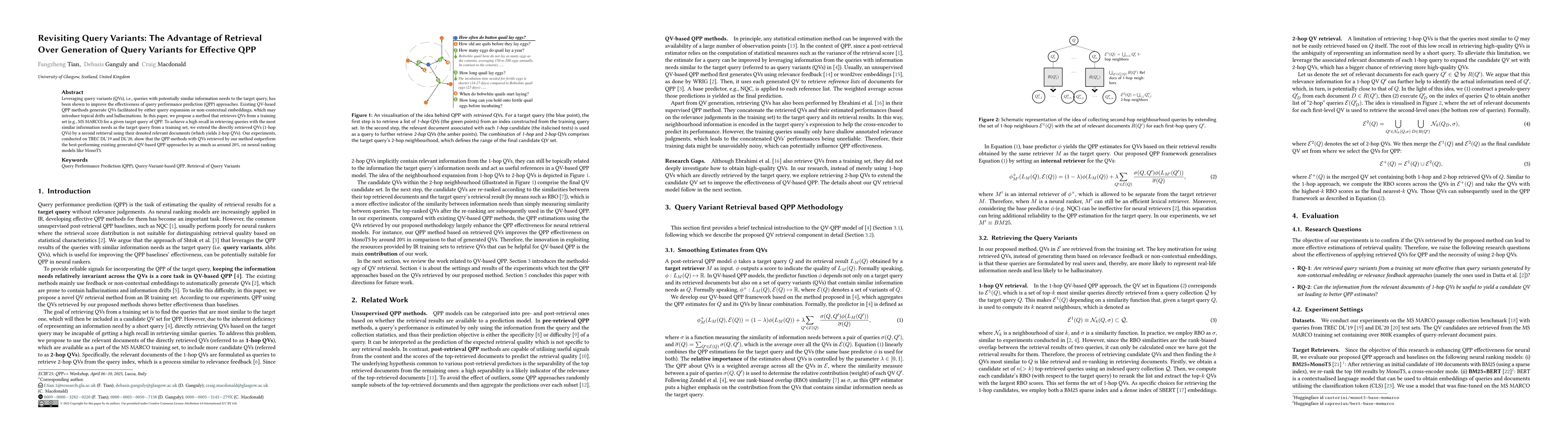 Thumbnail for Revisiting Query Variants: The Advantage of Retrieval Over Generation of
  Query Variants for Effective QPP