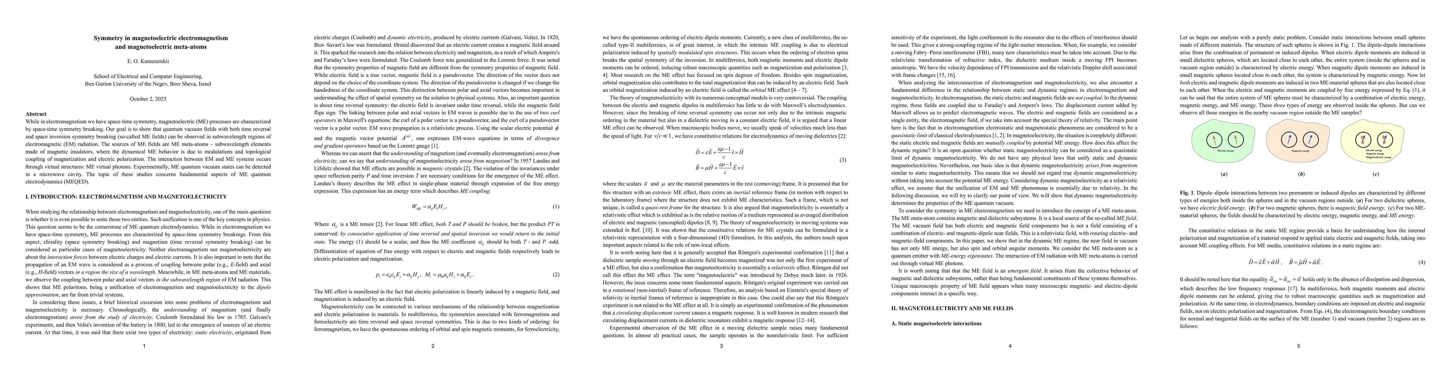 Thumbnail for Symmetry in magnetoelectric electromagnetism and magnetoelectric
  meta-atoms