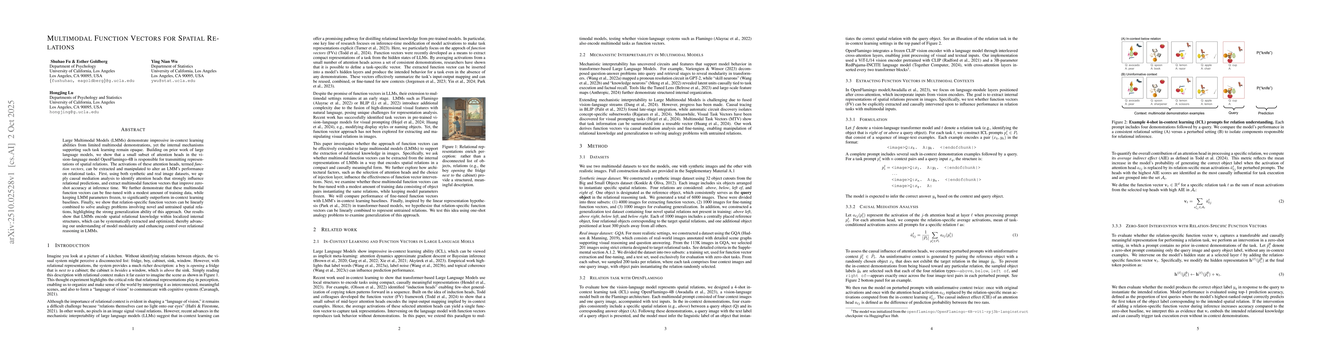 Thumbnail for Multimodal Function Vectors for Spatial Relations