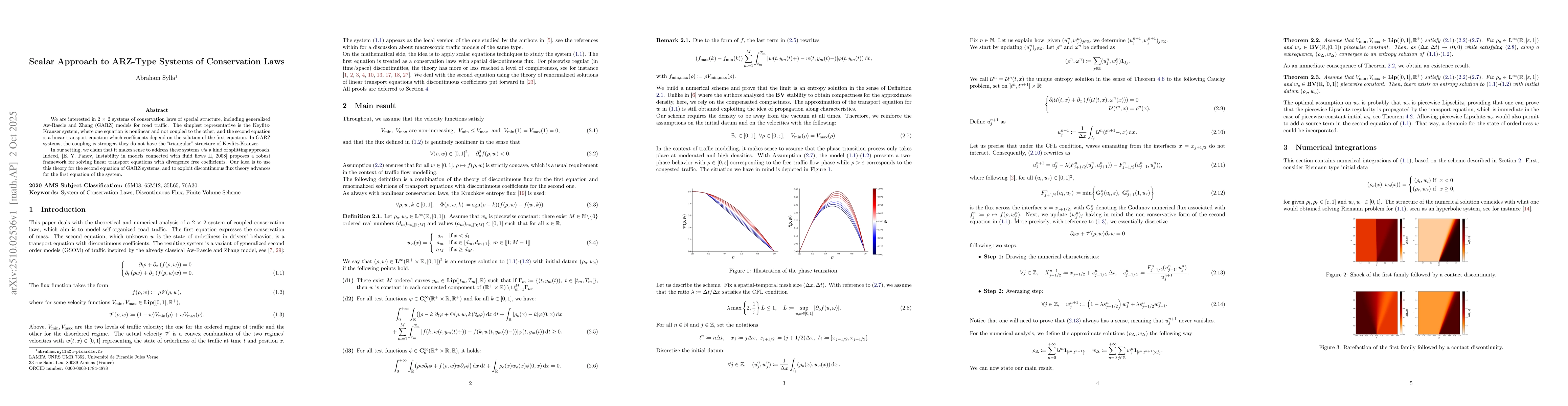 Thumbnail for Scalar Approach to ARZ-Type Systems of Conservation Laws