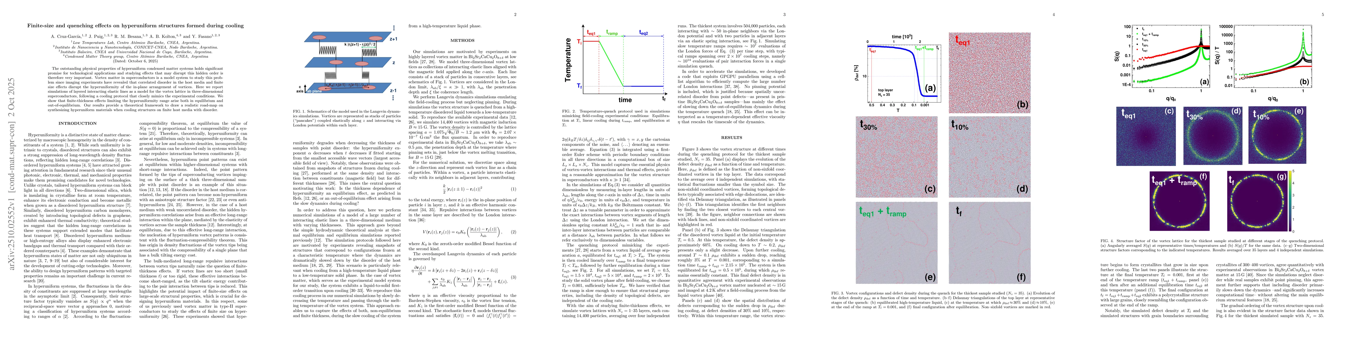 Thumbnail for Finite-size and quenching effects on hyperuniform structures formed
  during cooling
