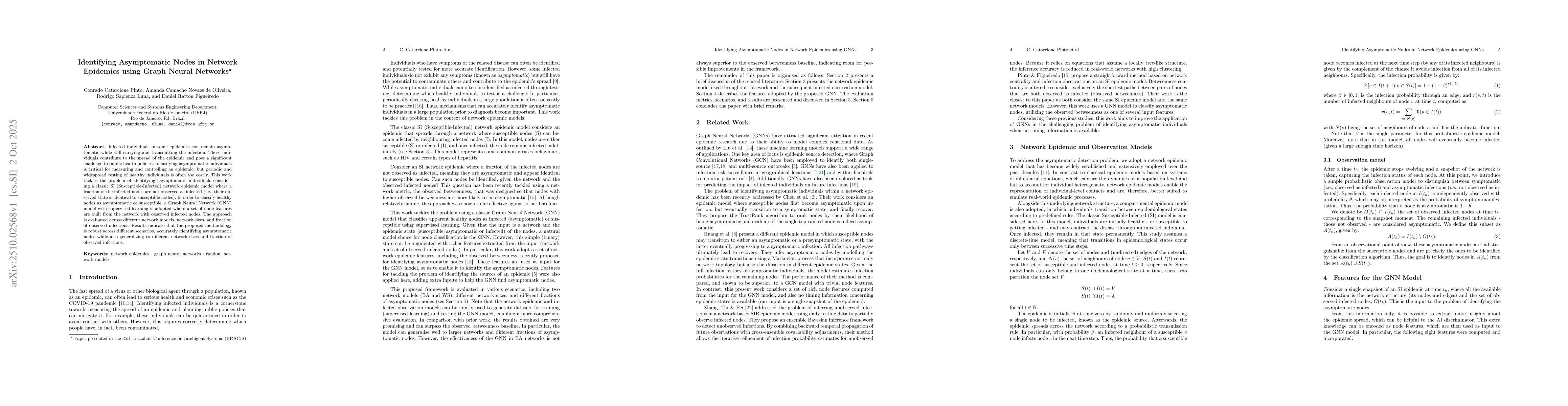 Thumbnail for Identifying Asymptomatic Nodes in Network Epidemics using Graph Neural
  Networks