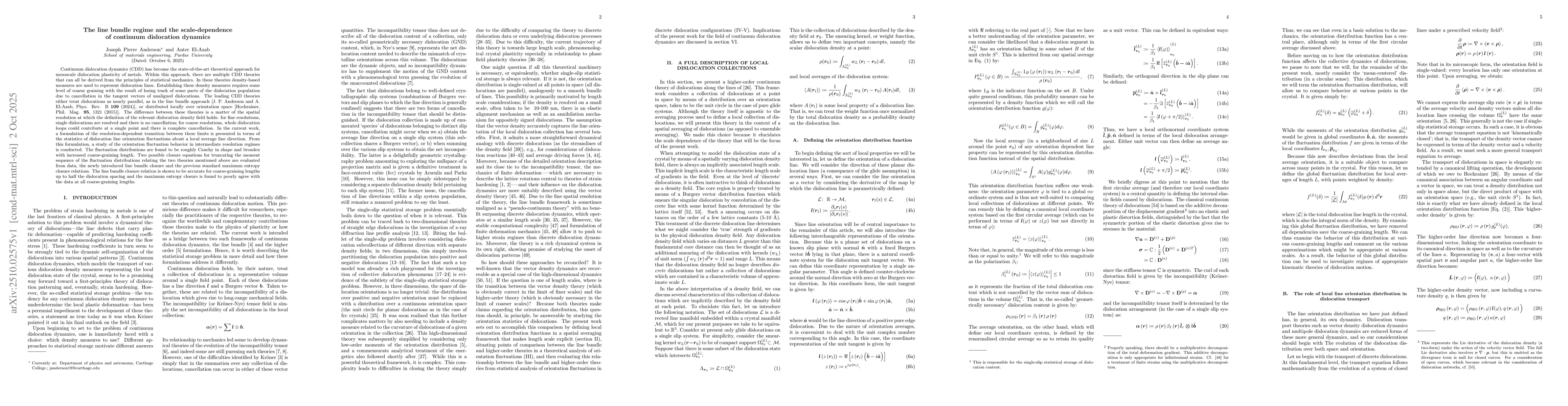 Thumbnail for The line bundle regime and the scale-dependence of continuum dislocation
  dynamics