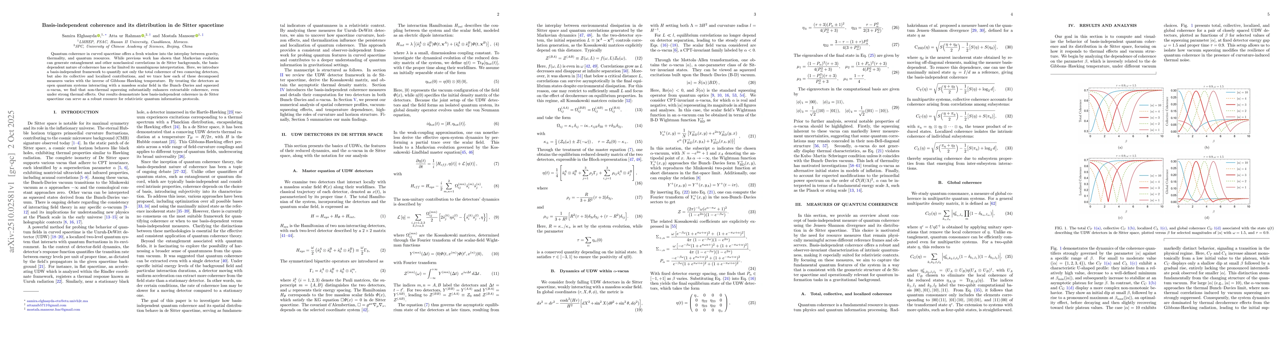 Thumbnail for Basis-independent coherence and its distribution in de Sitter spacetime