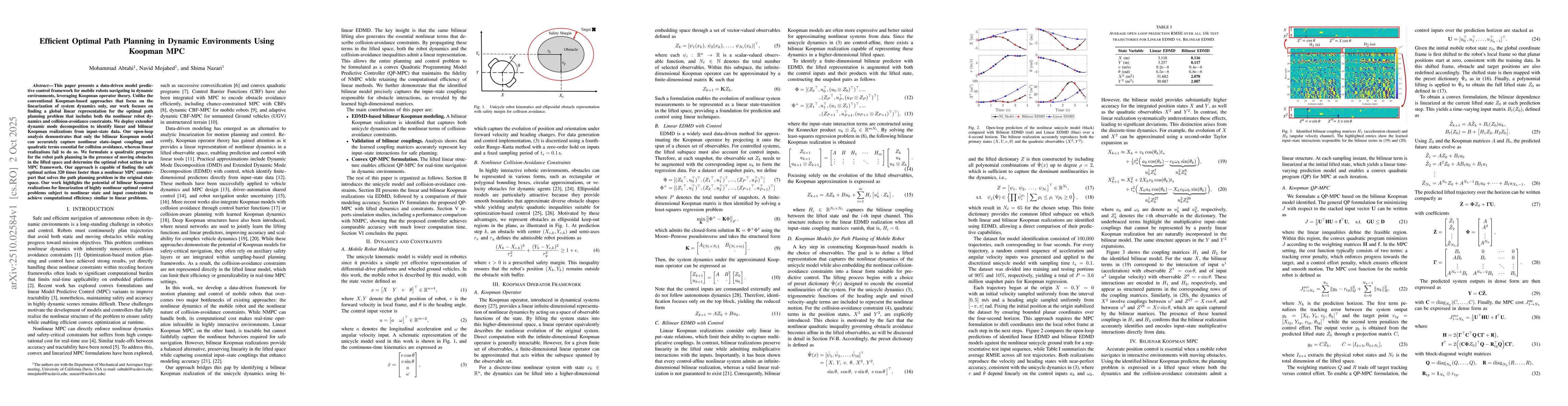 Thumbnail for Efficient Optimal Path Planning in Dynamic Environments Using Koopman
  MPC