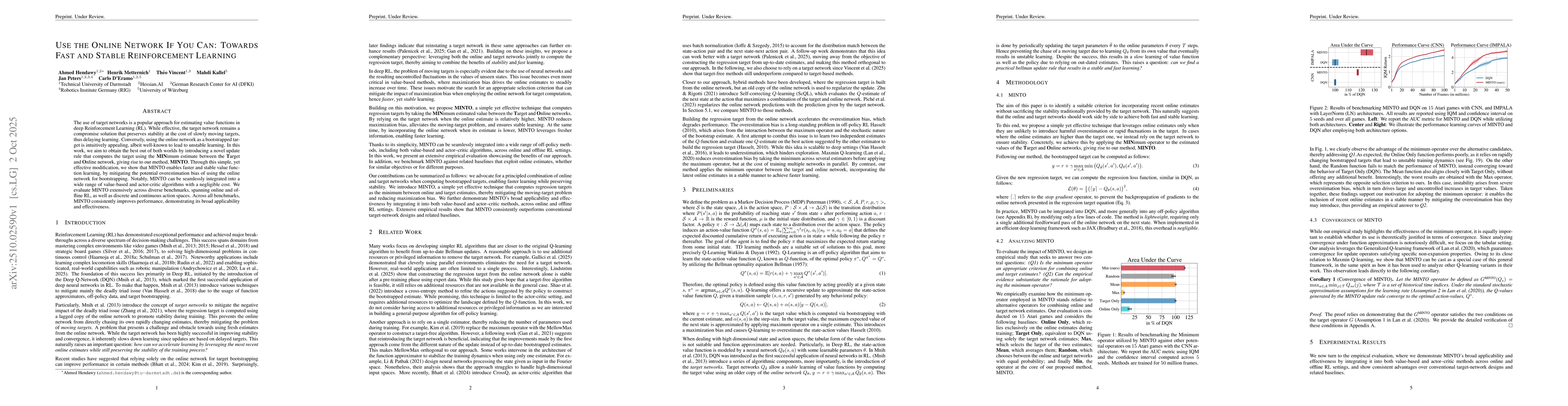 Thumbnail for Use the Online Network If You Can: Towards Fast and Stable Reinforcement
  Learning