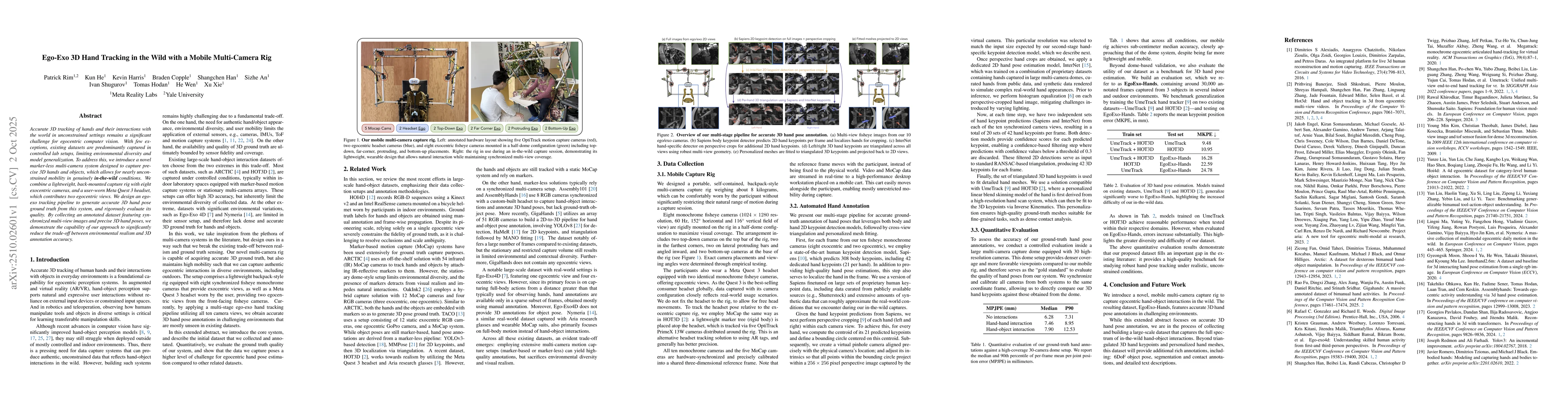 Thumbnail for Ego-Exo 3D Hand Tracking in the Wild with a Mobile Multi-Camera Rig