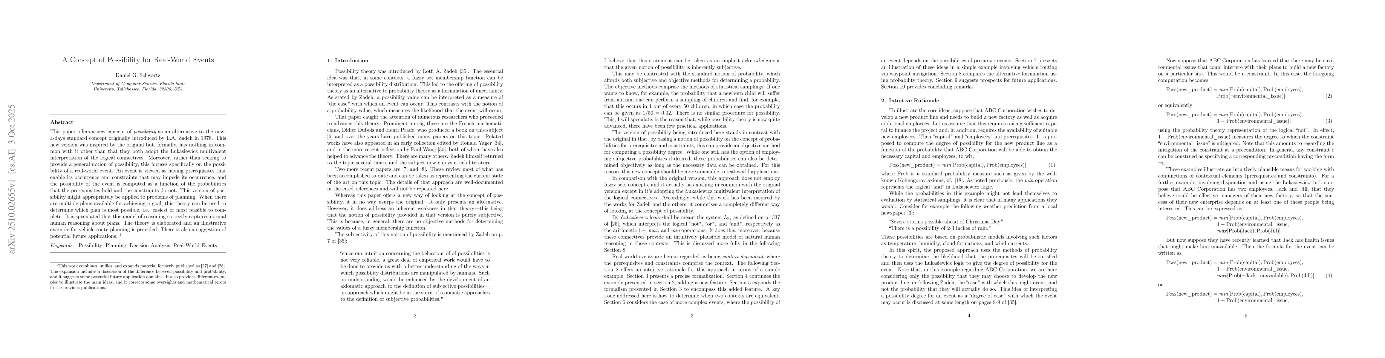 Thumbnail for A Concept of Possibility for Real-World Events