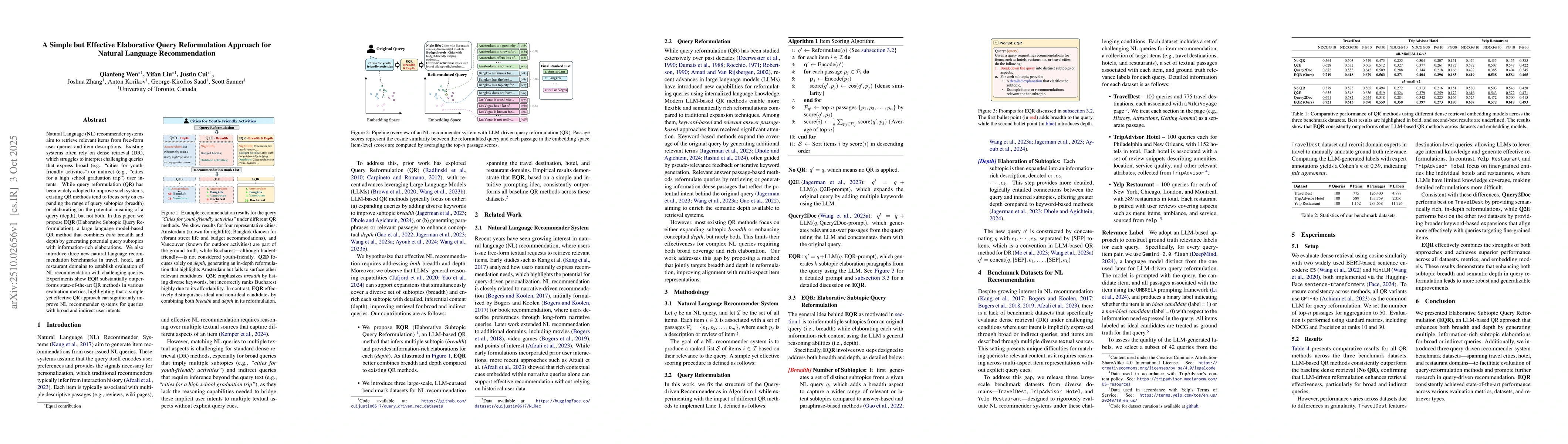 Thumbnail for A Simple but Effective Elaborative Query Reformulation Approach for
  Natural Language Recommendation