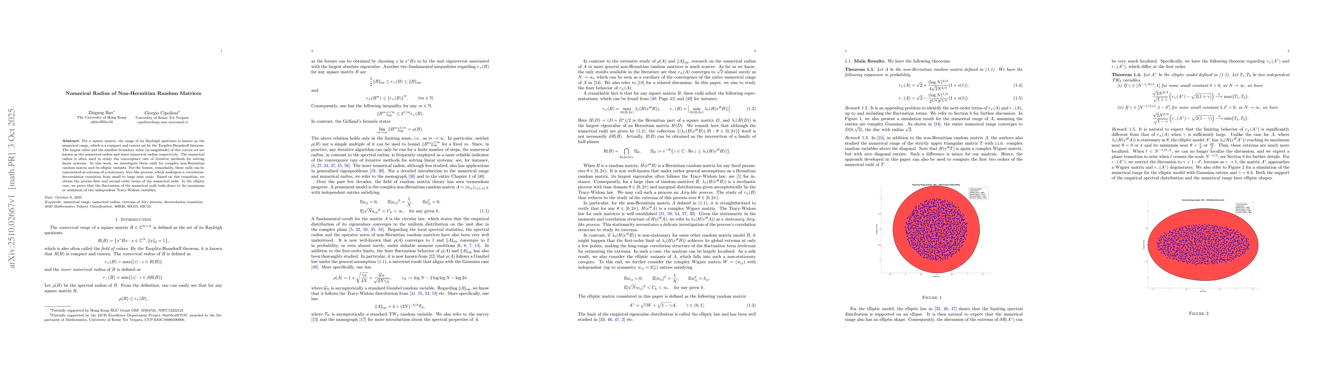 Thumbnail for Numerical Radius of Non-Hermitian Random Matrices