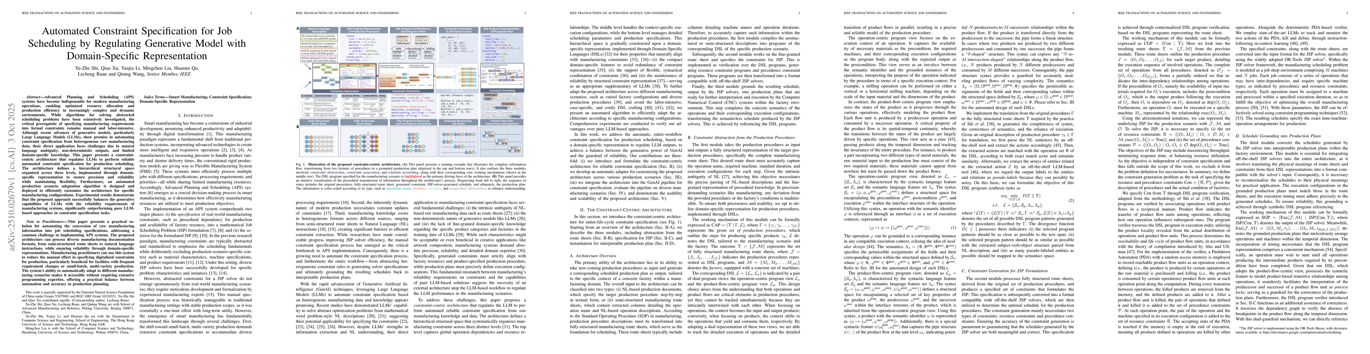 Thumbnail for Automated Constraint Specification for Job Scheduling by Regulating
  Generative Model with Domain-Specific Representation