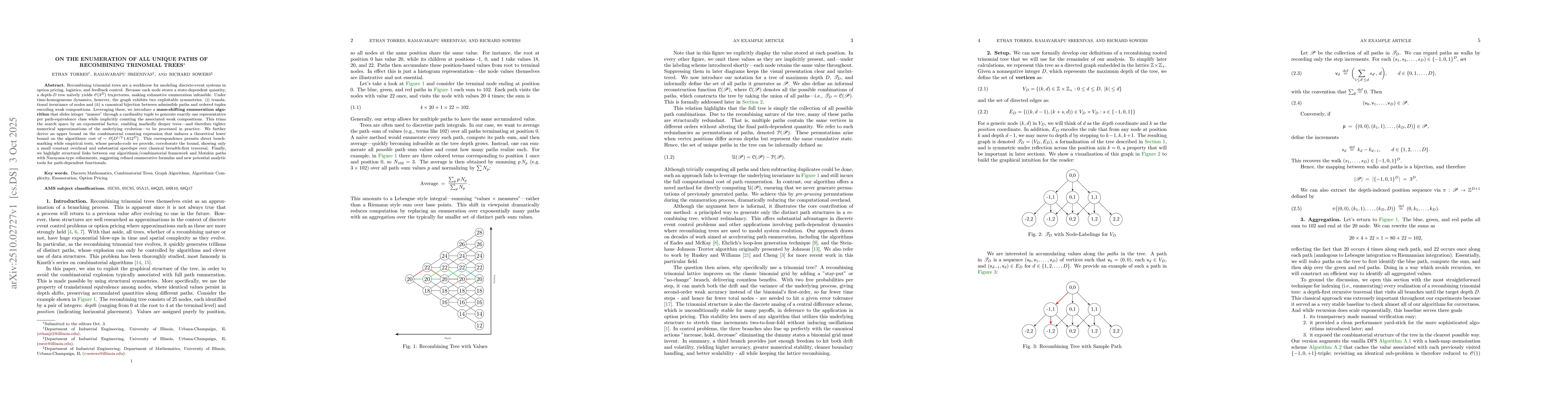 Thumbnail for On the Enumeration of all Unique Paths of Recombining Trinomial Trees