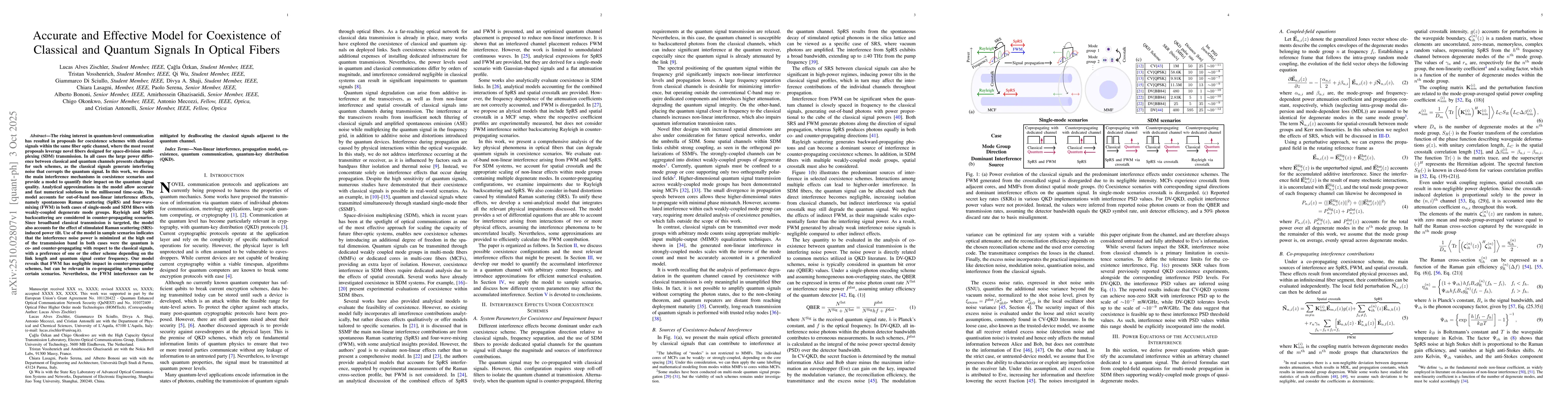 Thumbnail for Accurate and Effective Model for Coexistence of Classical and Quantum
  Signals In Optical Fibers