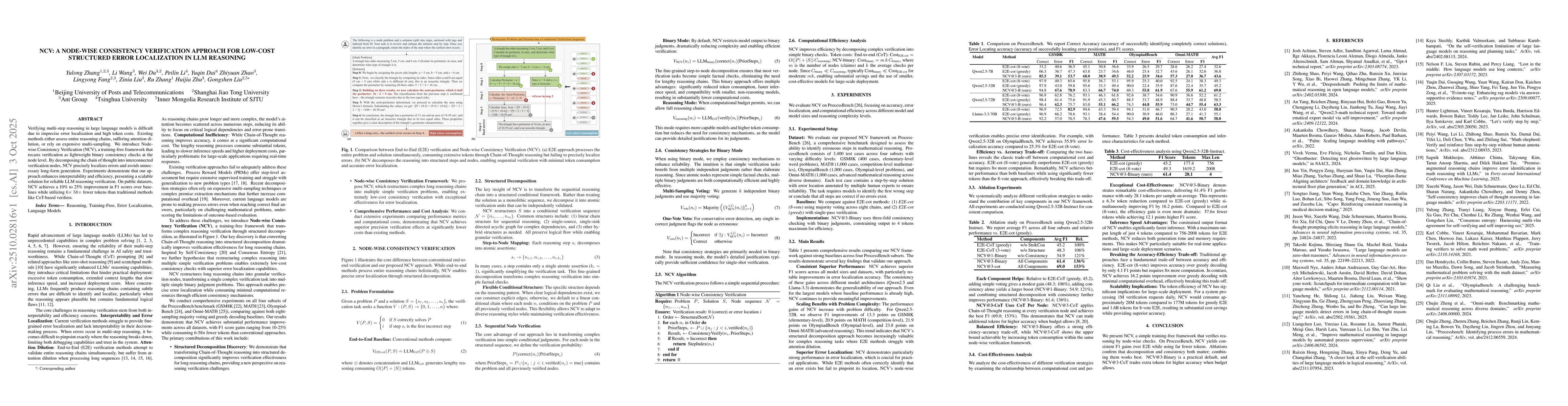 Thumbnail for NCV: A Node-Wise Consistency Verification Approach for Low-Cost
  Structured Error Localization in LLM Reasoning