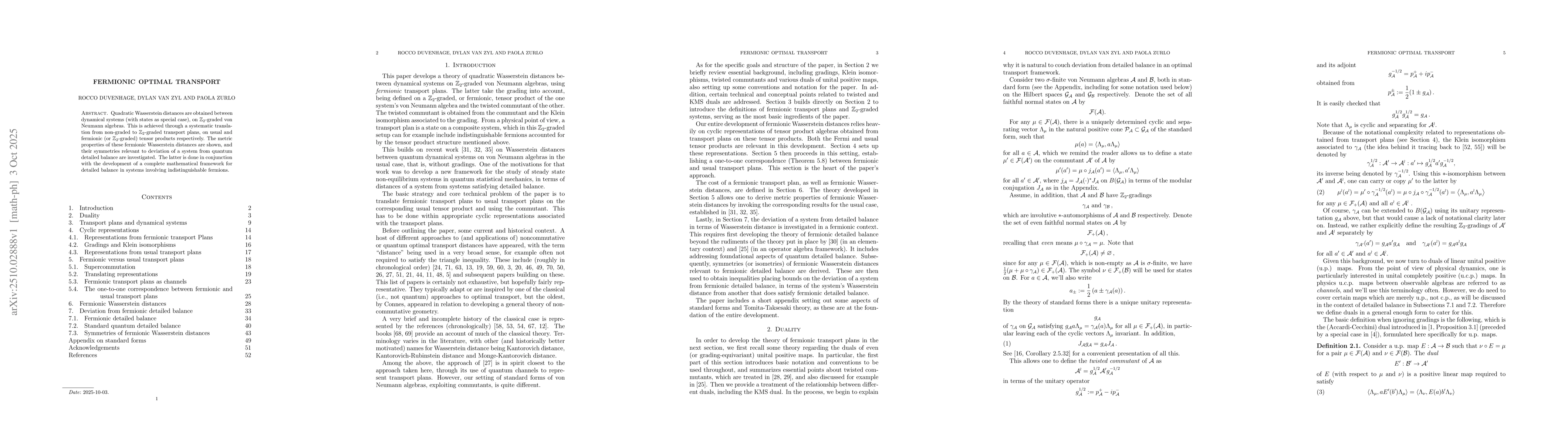 Thumbnail for Fermionic optimal transport