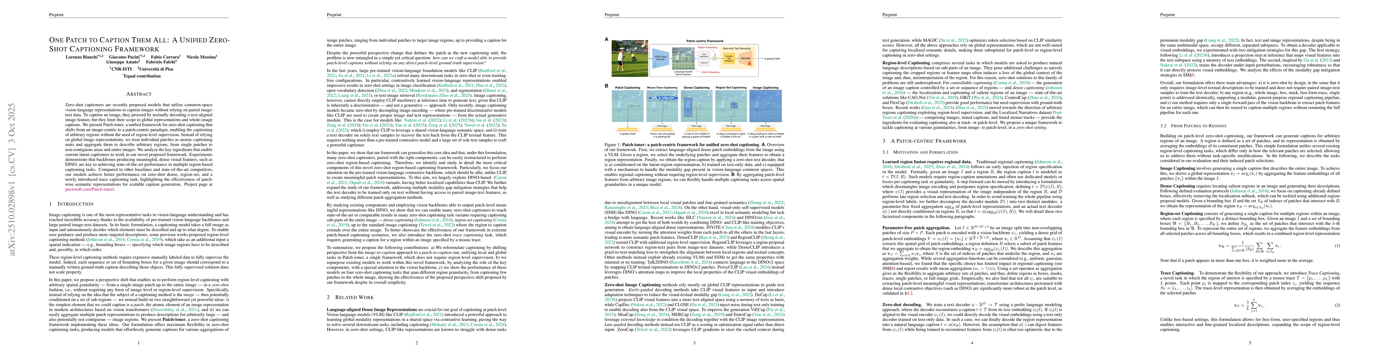 Thumbnail for One Patch to Caption Them All: A Unified Zero-Shot Captioning Framework