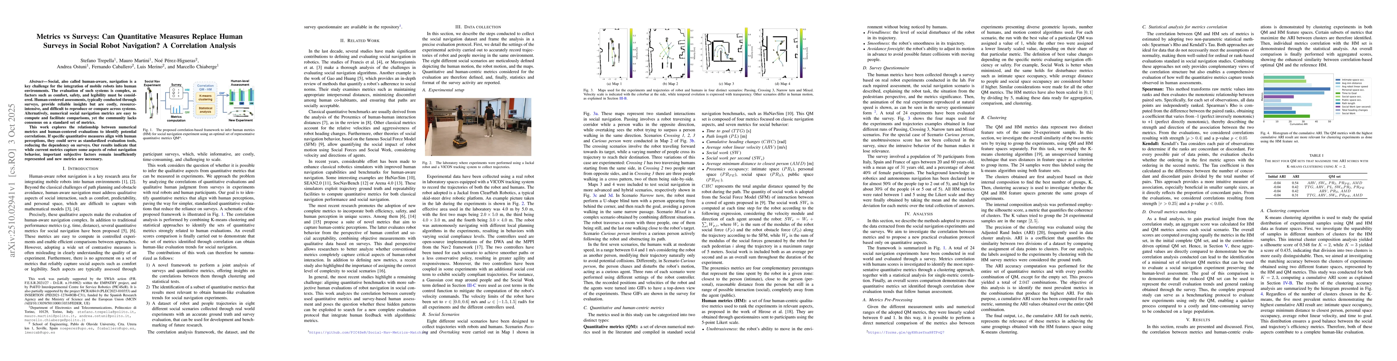 Thumbnail for Metrics vs Surveys: Can Quantitative Measures Replace Human Surveys in
  Social Robot Navigation? A Correlation Analysis