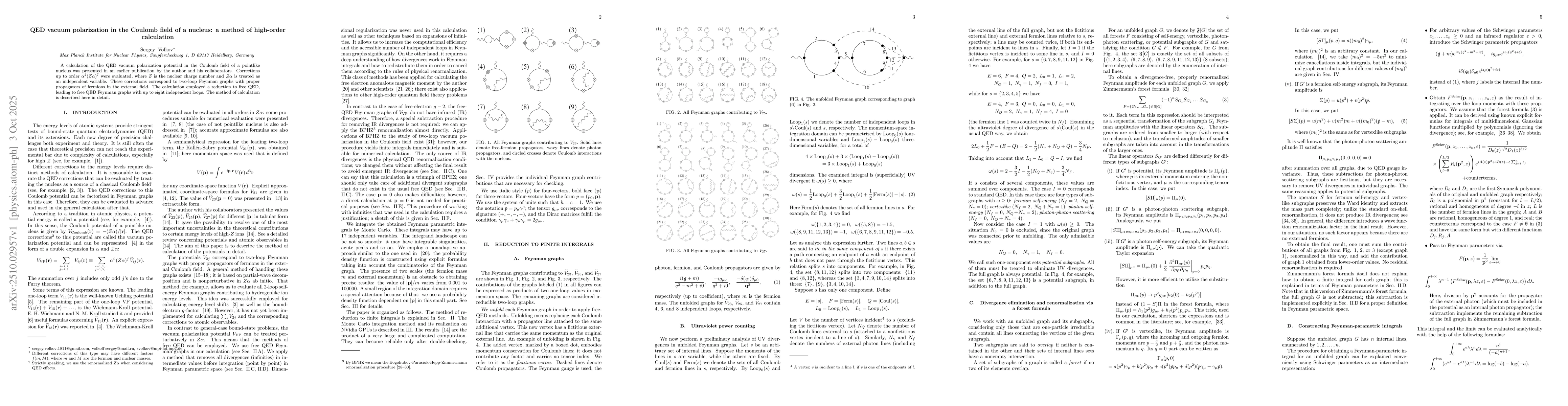 Thumbnail for QED vacuum polarization in the Coulomb field of a nucleus: a method of
  high-order calculation
