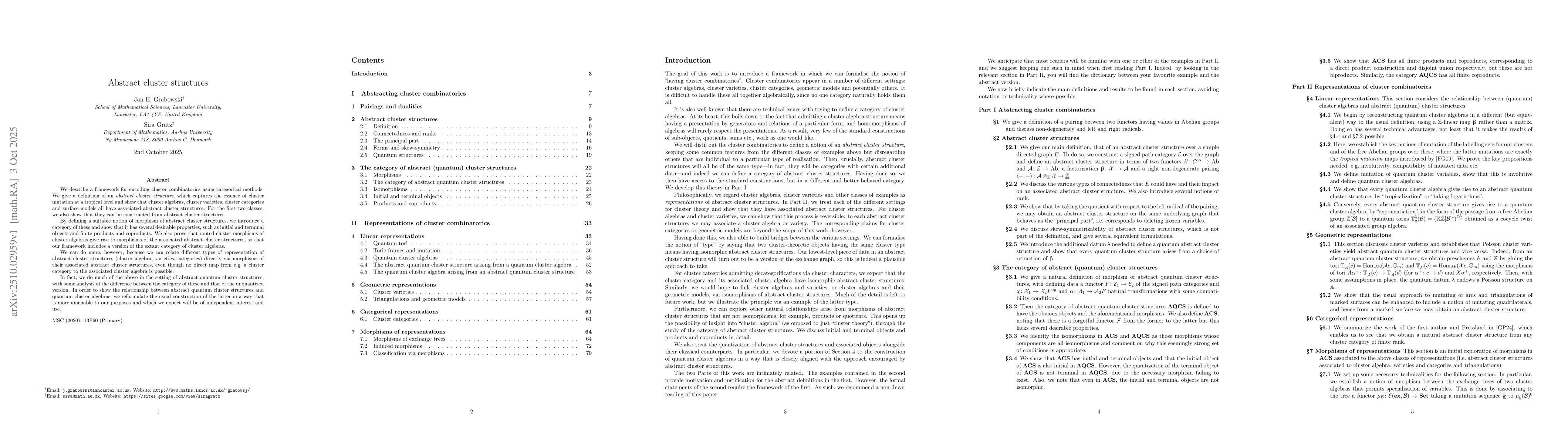 Thumbnail for Abstract Cluster Structures