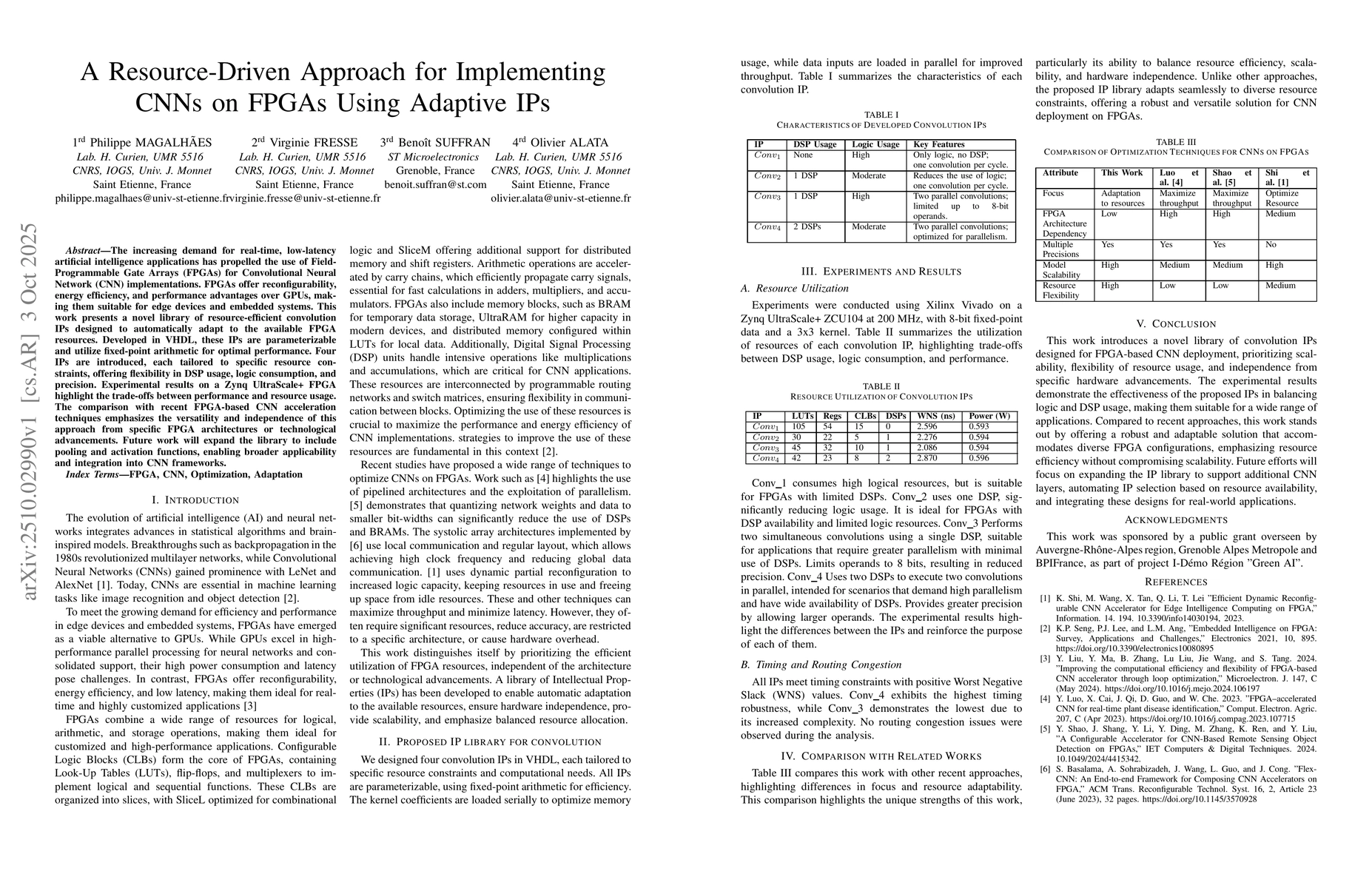 Thumbnail for A Resource-Driven Approach for Implementing CNNs on FPGAs Using Adaptive
  IPs