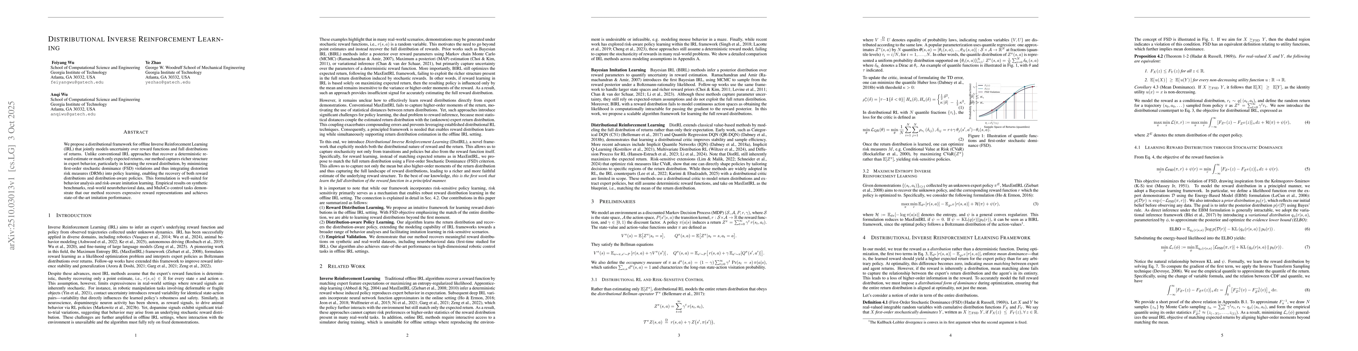 Thumbnail for Distributional Inverse Reinforcement Learning