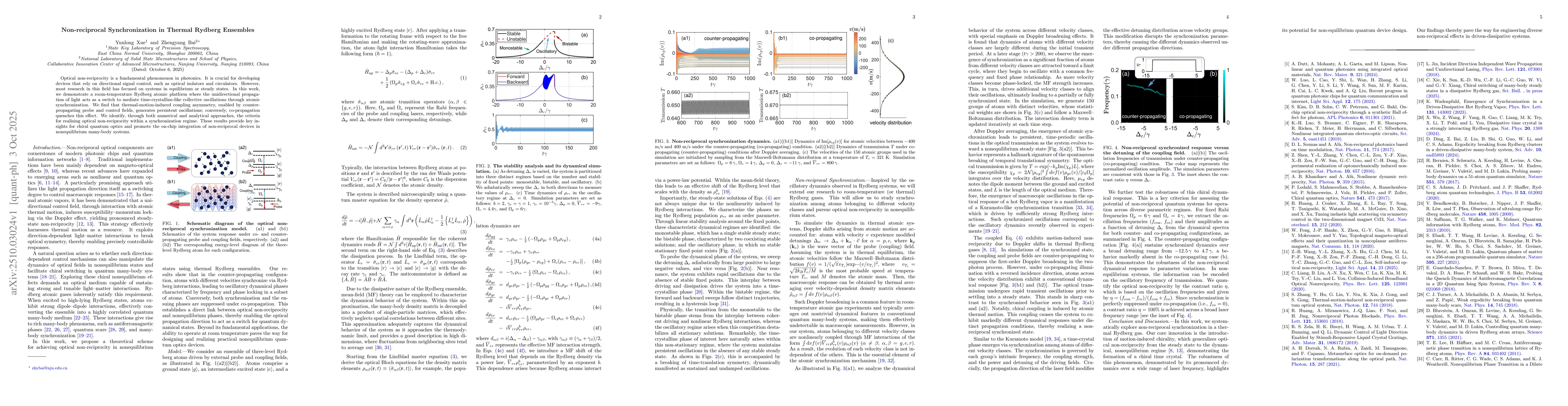 Thumbnail for Non-reciprocal Synchronization in Thermal Rydberg Ensembles