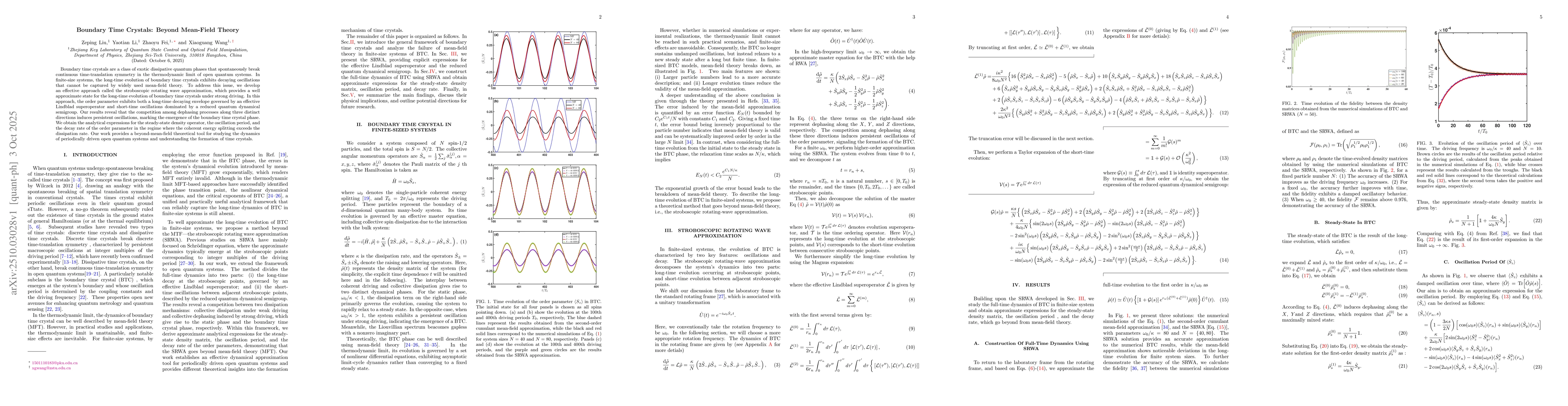 Thumbnail for Boundary Time Crystals: Beyond Mean-Field Theory
