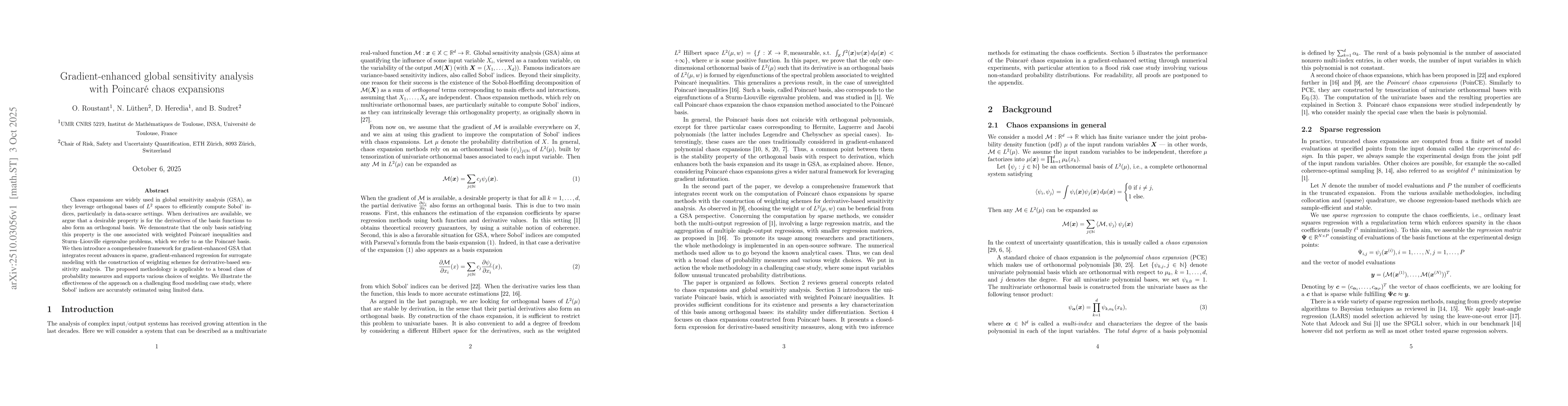 Thumbnail for Gradient-enhanced global sensitivity analysis with Poincar{é} chaos
  expansions