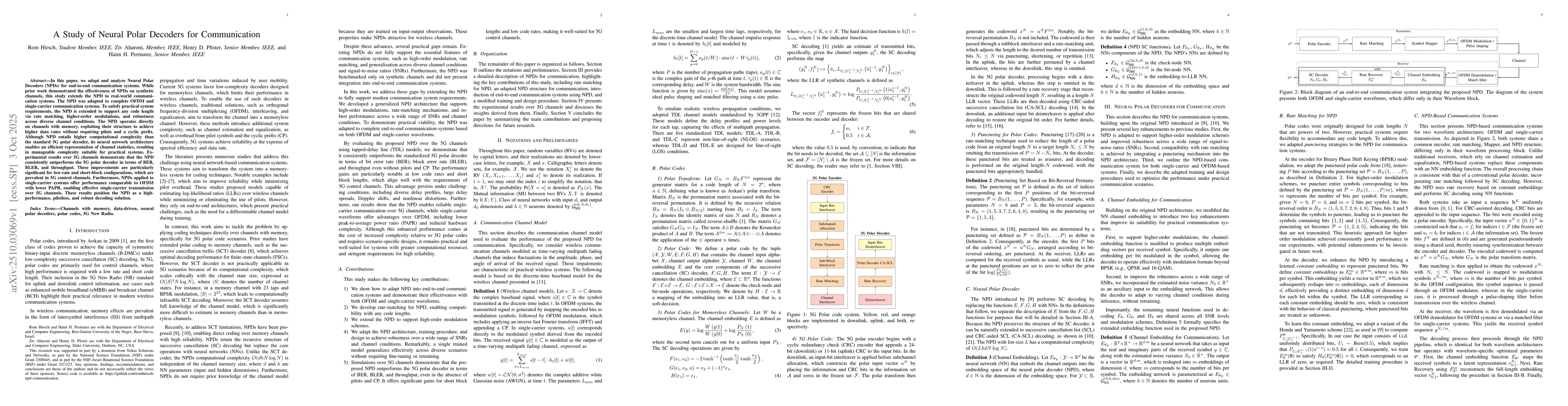 Thumbnail for A Study of Neural Polar Decoders for Communication